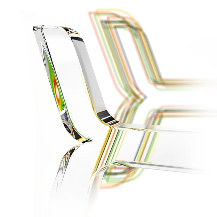 Digitale Transformation – abstrakte Glasgrafik